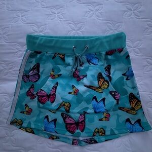 Turquoise skirt with Butterfly Design